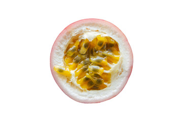 passion fruit on white background.