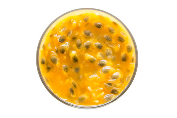 passion fruit on white background.