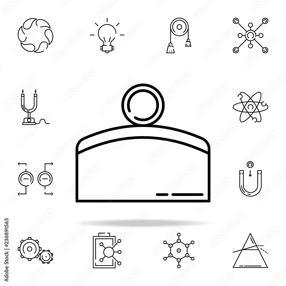 Poster convex icon. physics icons universal set for web and mobile