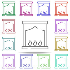 furnace, heater stove icon. Elements of water, boiler, thermos, gas, solar in multi color style icons. Simple icon for websites, web design, mobile app, info graphics