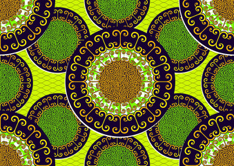 Textile fashion, african print fabric, abstract seamless pattern, vector illustration file.