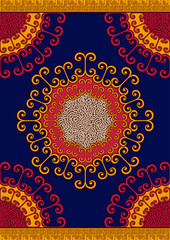 Textile fashion, african print fabric, abstract seamless pattern, vector illustration file.