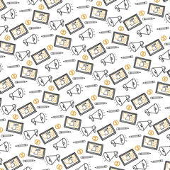 project management seamless pattern sketch doodle