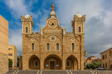 Fototapeta na wymiar saint stephen cathedral Batroun in Lebanon Middle east