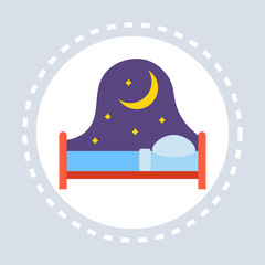 Healthy sleep bed icon healthcare medical service