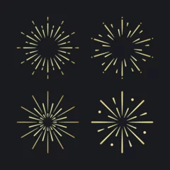 Foto op Canvas Set of firework explosion vectors © Rawpixel.com
