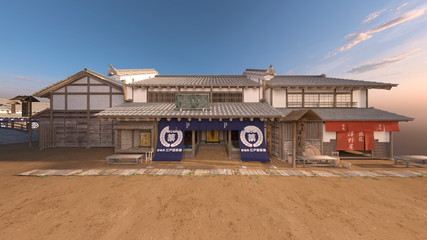 Obraz premium 城下町