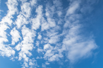 blue sky with baby clouds