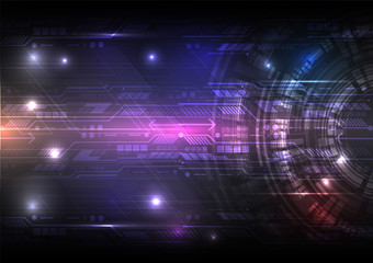 Digital technology abstract background concept, vector illustration