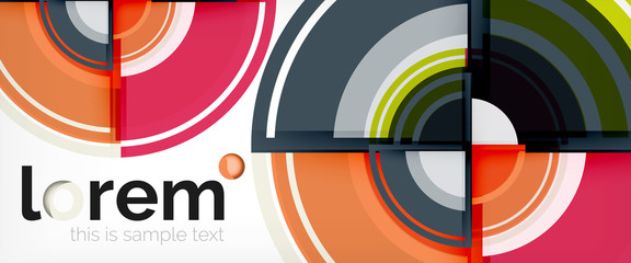 Fototapeta premium Circle abstract background, geometric modern design template