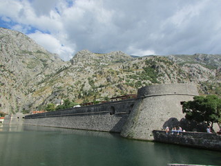 Kotor city wall and harbour, Montenegro