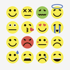 Fototapeta premium Emoji. Vector icons emoji. Expressionless emoji.