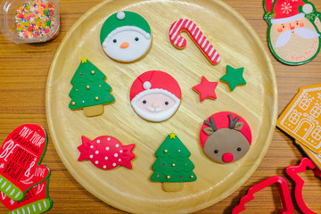 Obraz premium Merry Christmas Santa Cluas Cookies