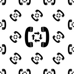 Telephone Receiver Icon Seamless Pattern