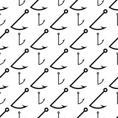 Fish Hook Seamless Pattern Design