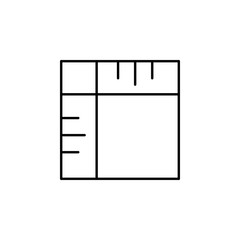 edition, crop icon. Element of editorial design icon. Thin line icon for website design and development, app development. Premium icon