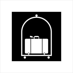 Hotel Baggage Cart Icon