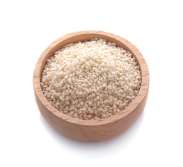 white sesame seeds isolated on white background with clipping path