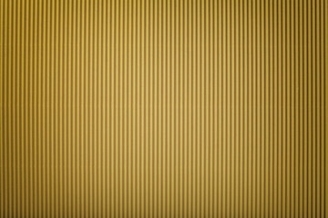 Texture of corrugated golden paper with vignette, macro.