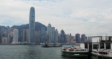 Fototapeta na wymiar Hong Kong ferry pier