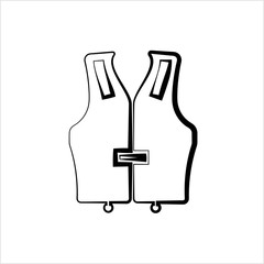 Life Vest Icon, Life Saving Jacket