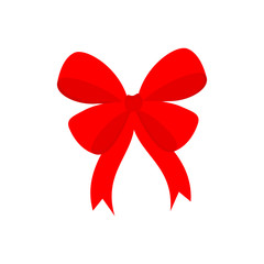 bow icon in flat style isolated vector illustration on white transparent background