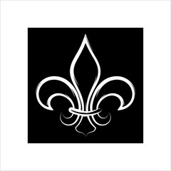 Fleur De Lis, Fleur-De-Lys Or Flower-De-Luce, The Decorative Stylized Lily