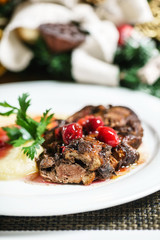 duck with celery puree