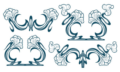 Vector plant vignette for labels, sticker, tattoo and other design.