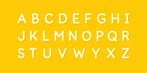 Modern alphabet font. Capital letters of the Latin alphabet.