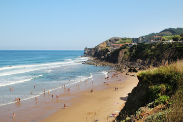 Fototapeta na wymiar Coastline in Bakio town, Basque country, Spain