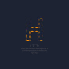 Modern dotted letter H of the Latin alphabet.