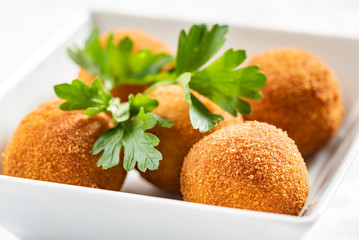rice balls in the dish