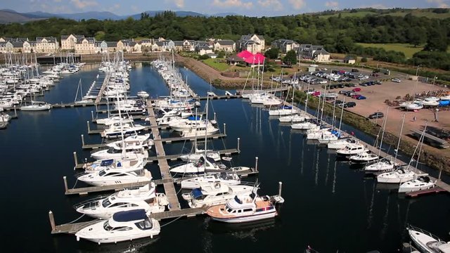 Aerial View of Kip Marina in Scotland