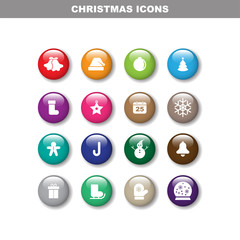Chirstmas Icon Set with Fullcolor