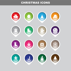 Chirstmas Icon Set with Fullcolor