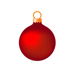 Christmas tree toy or new year ball isolated vector image