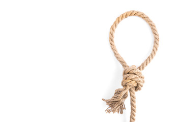 Rope isolated on white background.