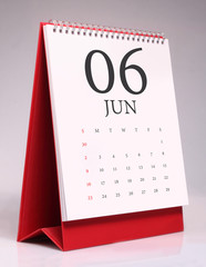 Simple desk calendar 2019 - June