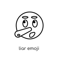 Fototapeta premium Liar emoji icon from Emoji collection.