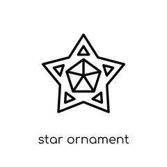 Star ornament of small triangles icon from Geometry collection.