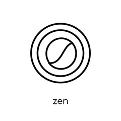 Zen icon. Trendy modern flat linear vector Zen icon on white background from thin line Religion collection