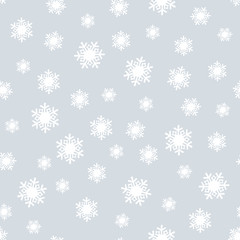 Snow Silver Christmas Seamless Pattern