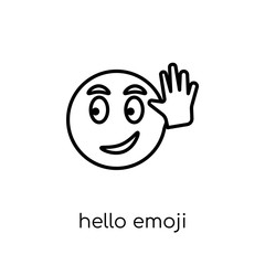 Hello emoji icon from Emoji collection.