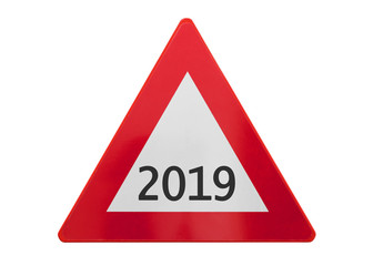Traffic sign isolated - 2019