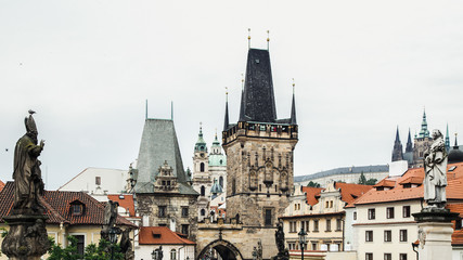 Obraz premium Prague panorama on the Carl's bridge