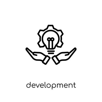 Development icon. Trendy modern flat linear vector Development icon on white background from thin line Programming collection