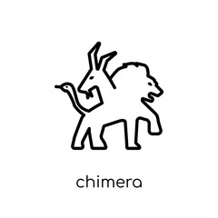 Chimera icon. Trendy modern flat linear vector Chimera icon on white background from thin line Fairy Tale collection
