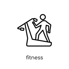 Fitness icon. Trendy modern flat linear vector Fitness icon on white background from thin line Gym and fitness collection