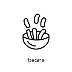 Fototapeta premium Beans icon from Fruit and vegetables collection.